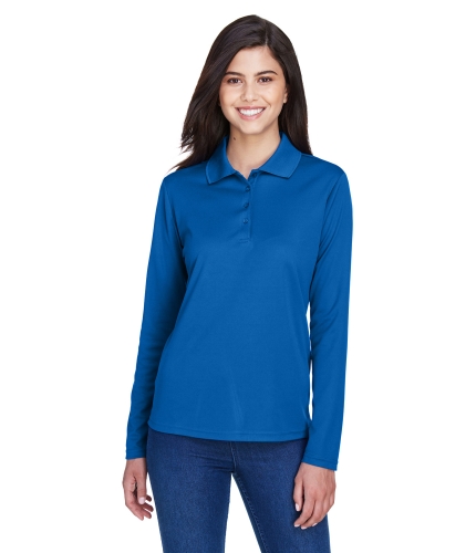 Core 365 78192 Ladies Long Sleeve Pinnacle Performance Polyester Polo