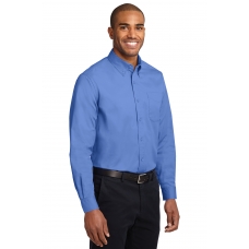 Port Authority Men's Long Sleeve Easy Care Shirt - Steel Grey, Size M, Button-Front Work Shirt - View #9