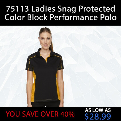 75113 Ladies Snag Protected Color Block Performance Polo