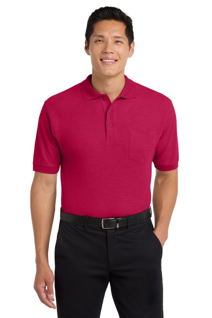 Port Authority – Silk Touch Polo with Pocket. K500P