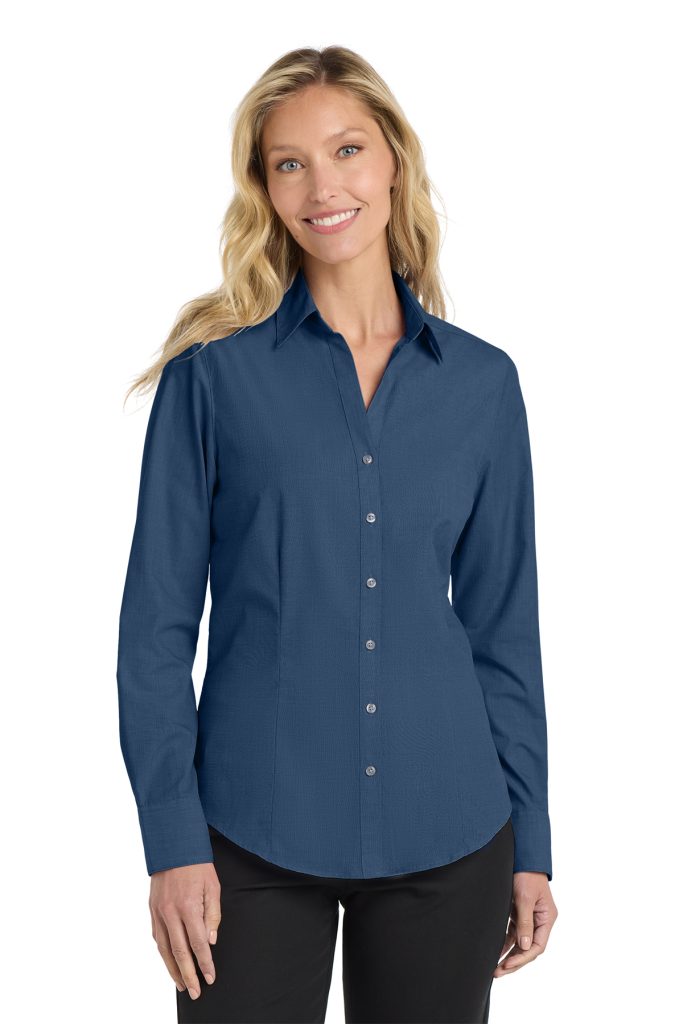 Port Authority L640 Ladies Crosshatch Easy Care Shirt