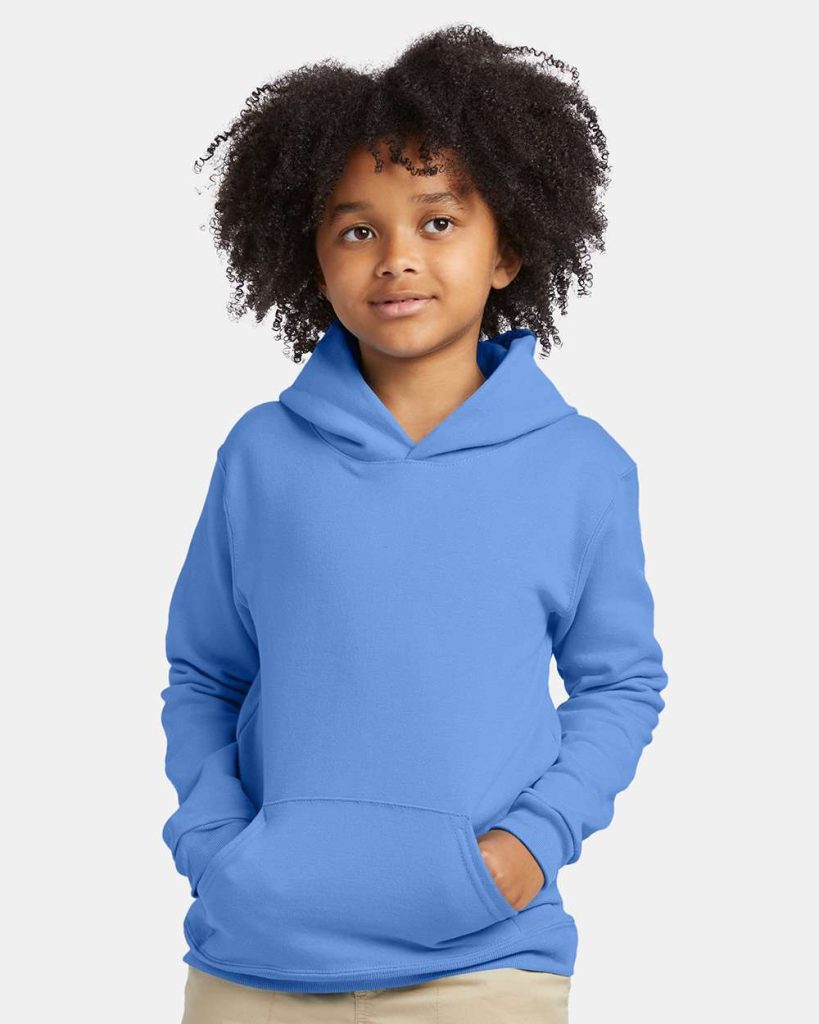 Hanes P473 Youth EcoSmart Hooded Sweatshirt