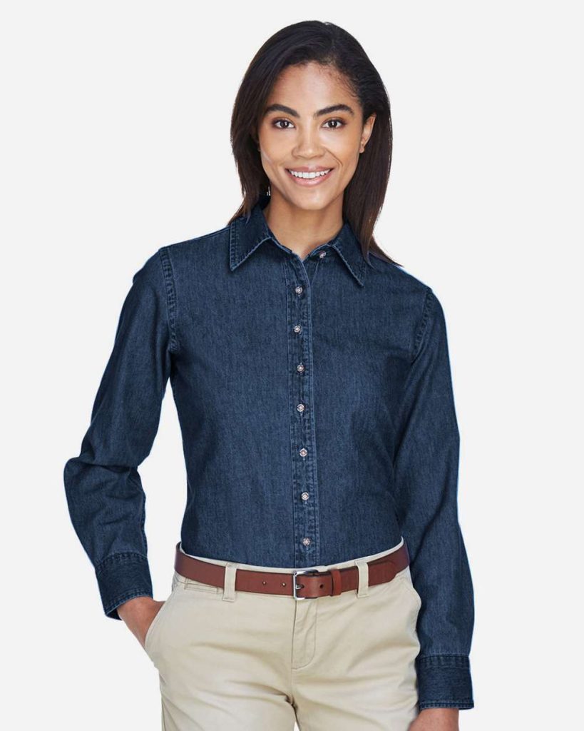 Harriton M550W Women’s Denim Shirt