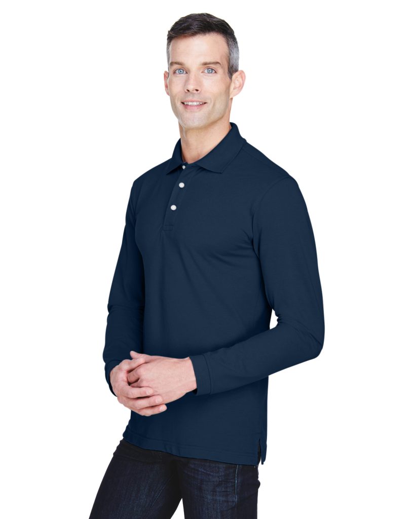 Harriton M265L 5.6 oz. Easy Blend Long-Sleeve Polo