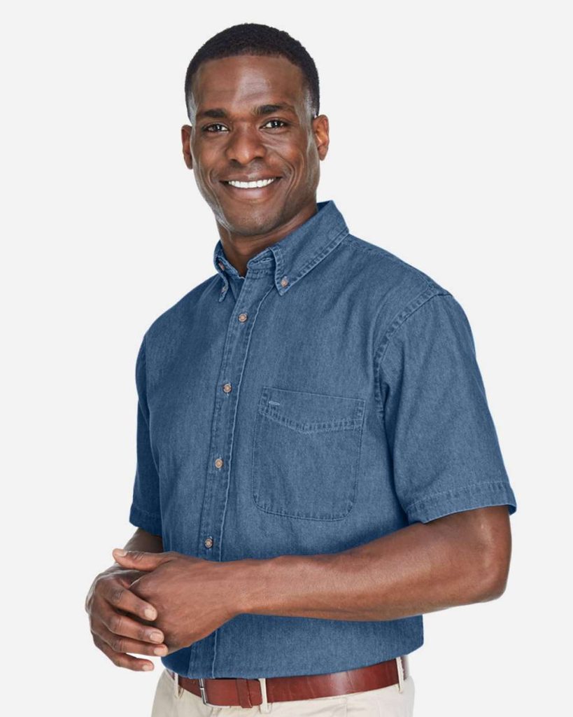 Harriton M550S Denim Shirt