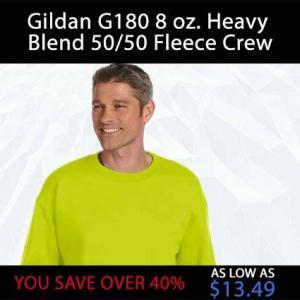 Gildan G180 8 oz. Heavy Blend 50/50 Fleece Crew