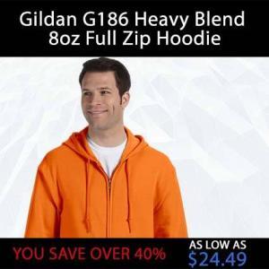 Gildan G186 Heavy Blend 8oz Full Zip Hoodie
