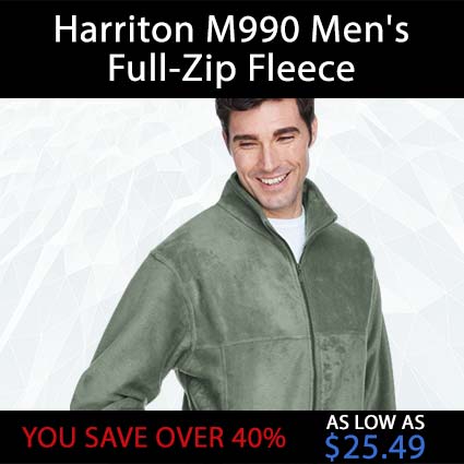 Harriton-M990-Mens-Full-Zip-Fleece